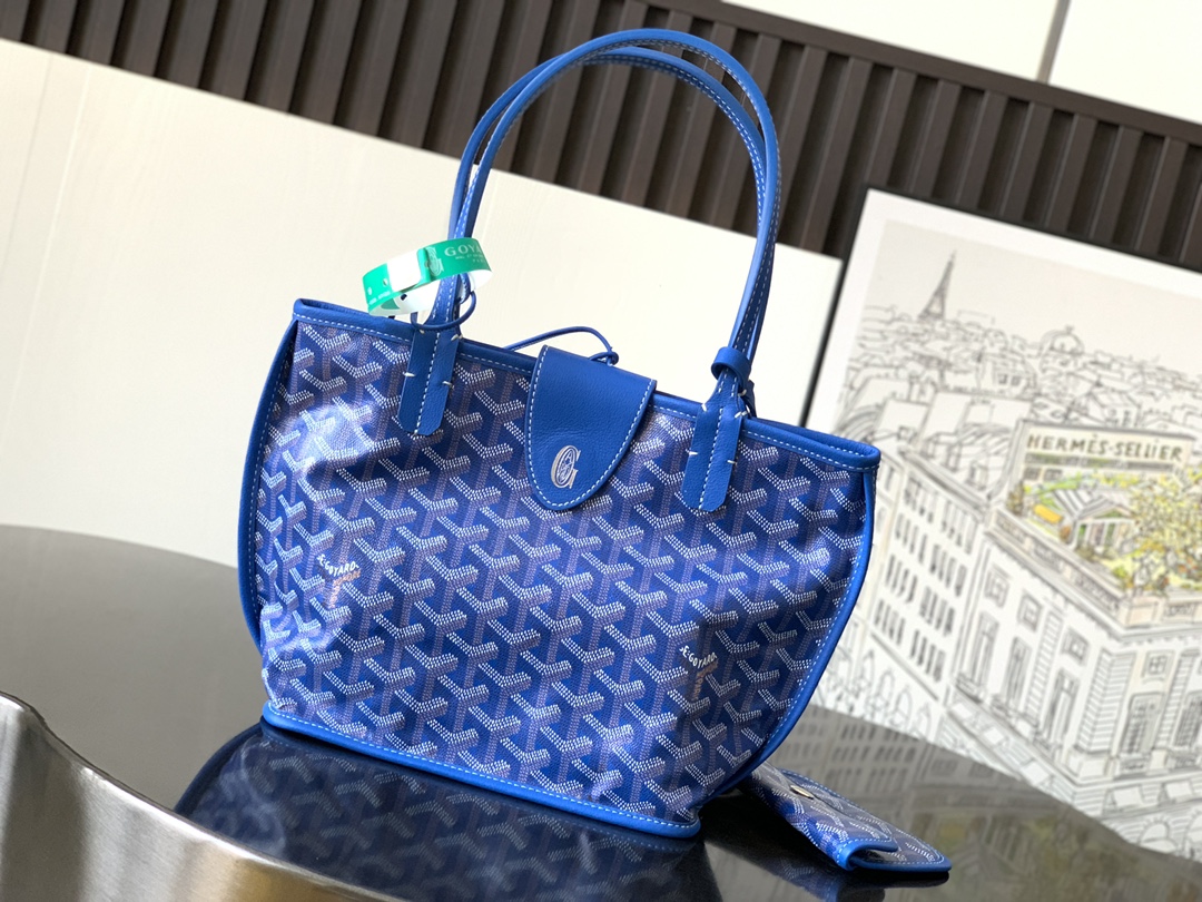 Anjou Mini Reversible Tote Bag In Blue